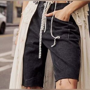 NWT. Free People We The Free Ghost Town Long Shorts. Black